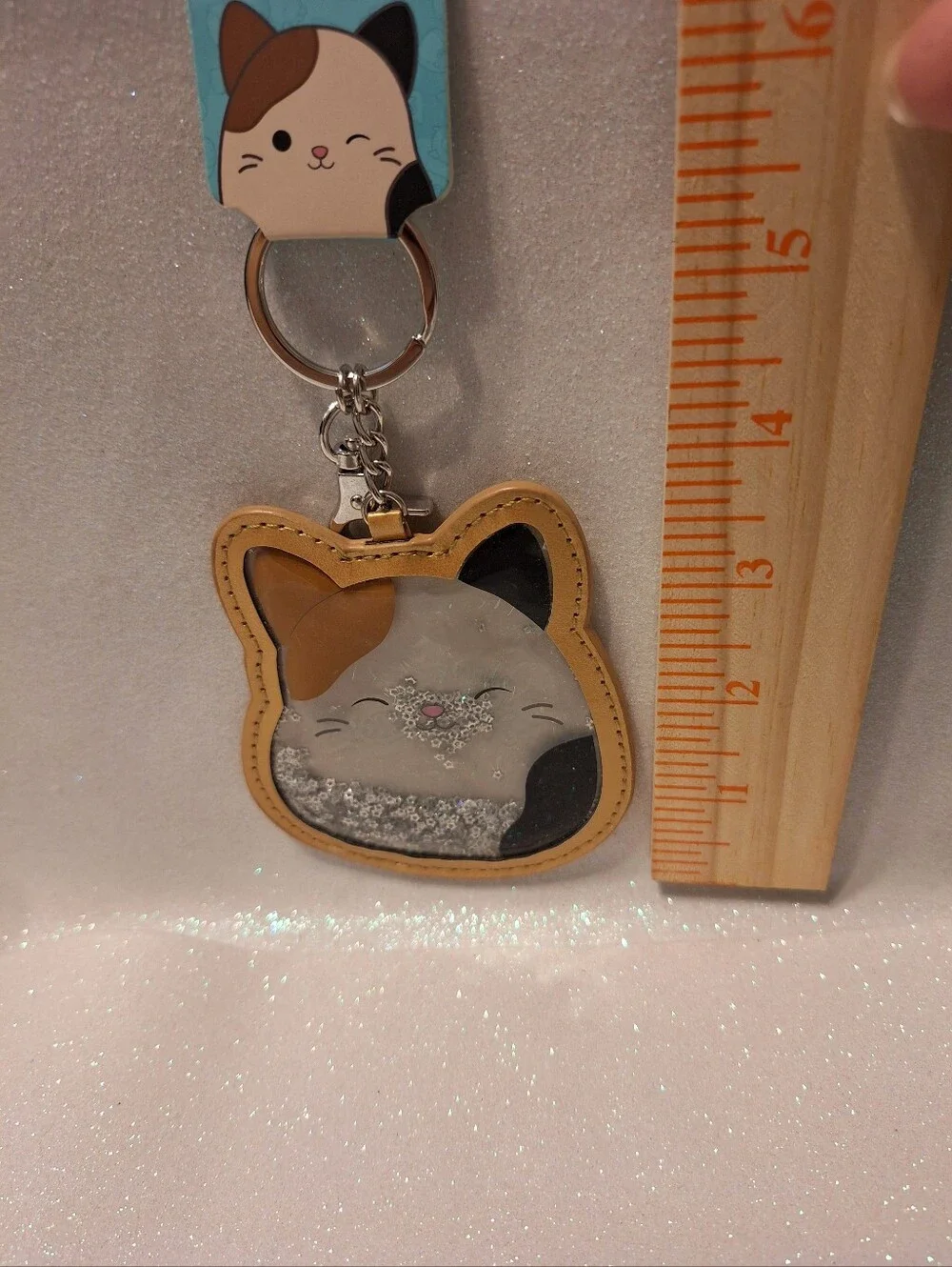 Squishmallows Cat Shaker Keychain Bag Clip New